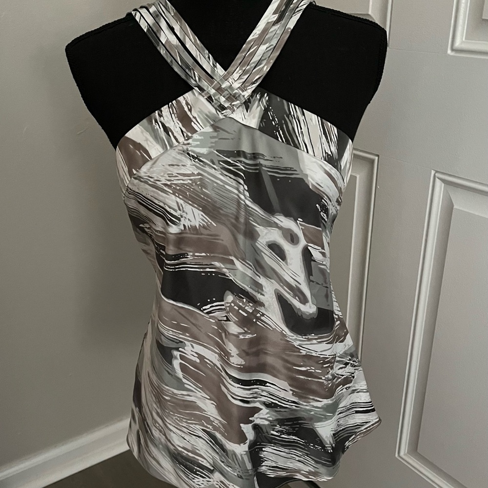 Banana Republic Women's Tank Top - Black and Gray